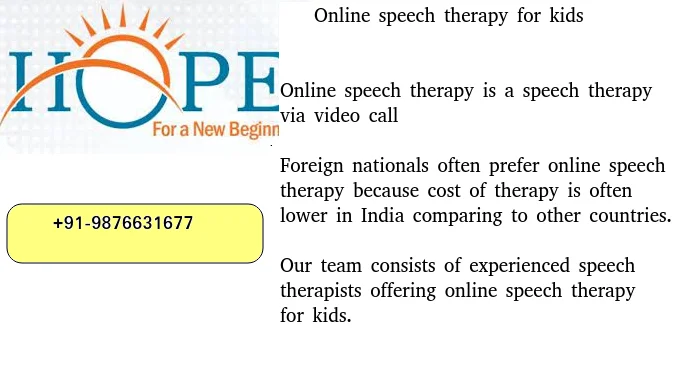 Online speech therapy for kids