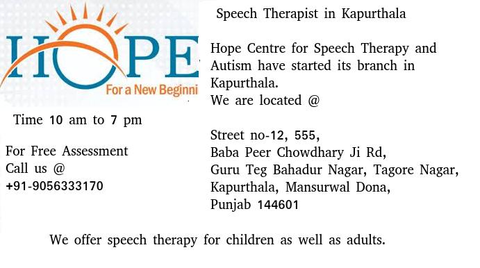 Speech Therapist in Kapurthala
