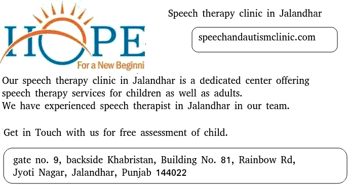 Speech therapy clinic in Jalandhar